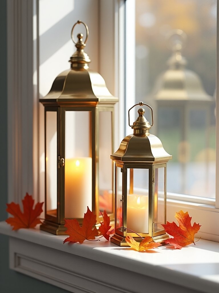 magical fall lantern display