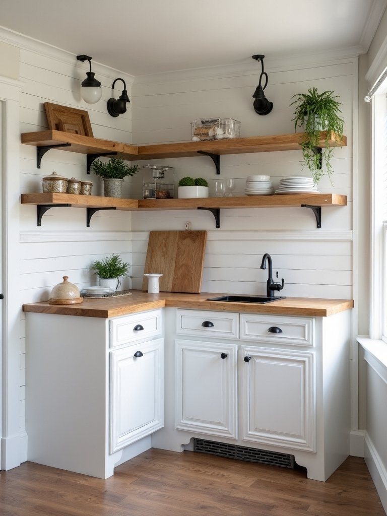 maximize function in compact farmhouse kitchen
