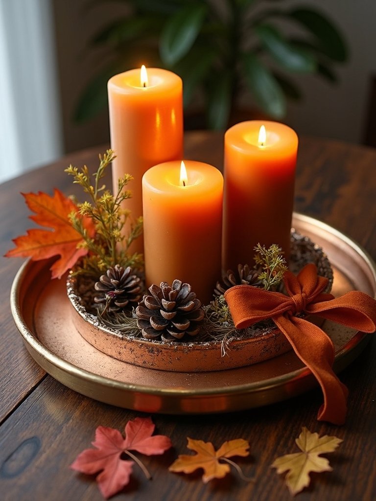 metallic decorative trays fall