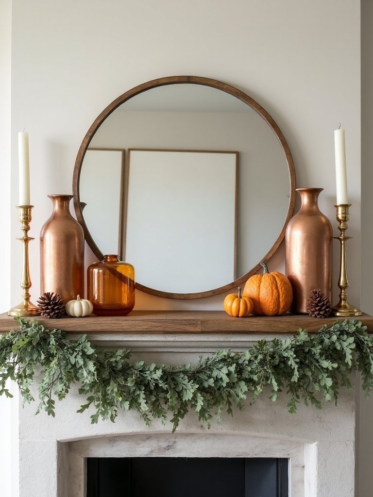 metallics and earth tones