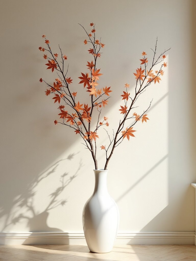 minimalist autumn branch arrangement