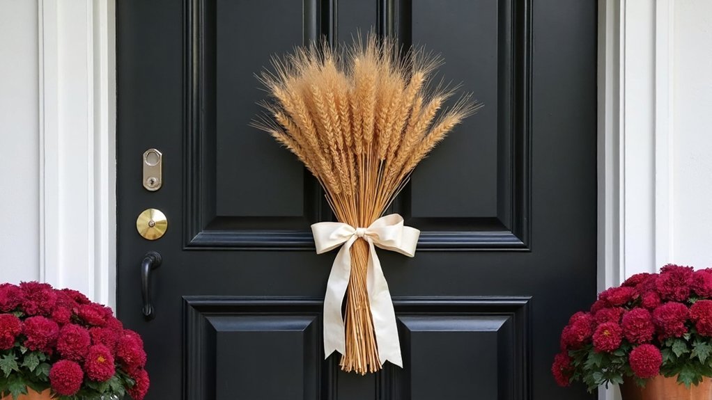 minimalist fall door decor