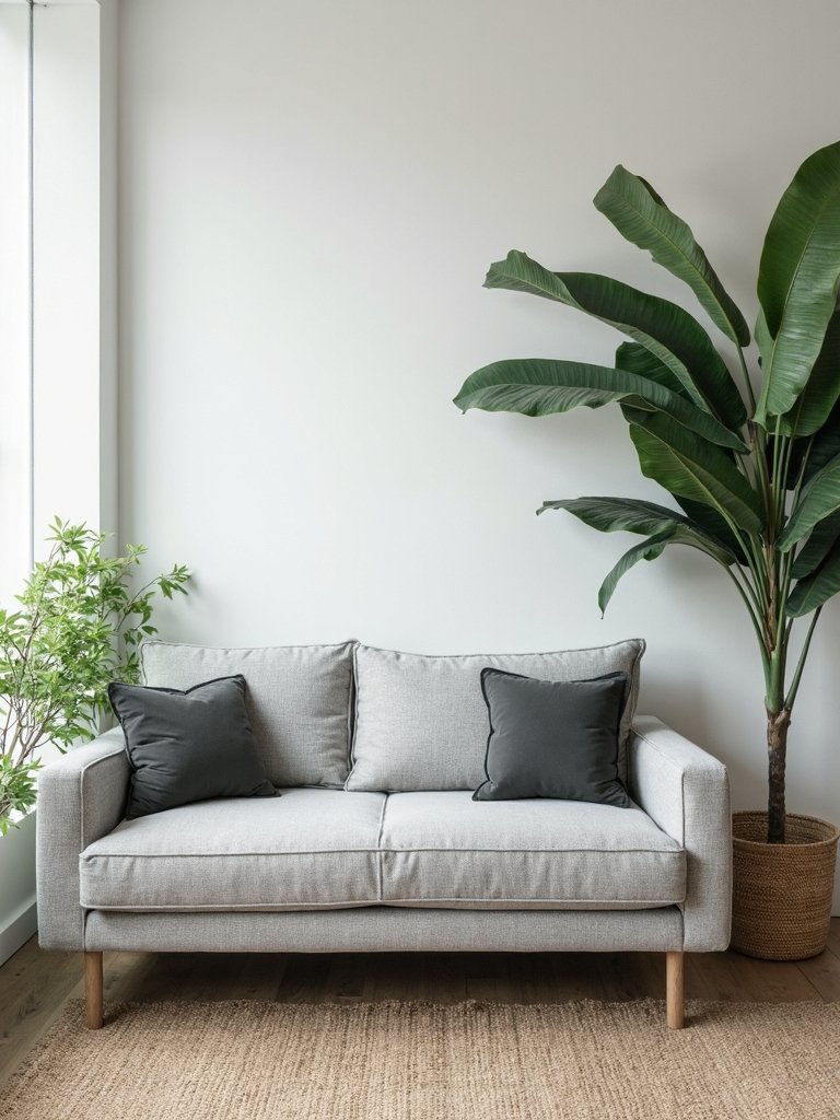 minimalist indoor plant arrangement