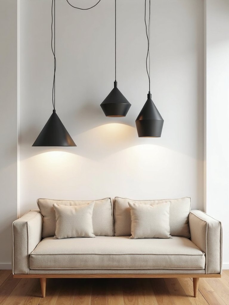 minimalist pendant lighting clusters