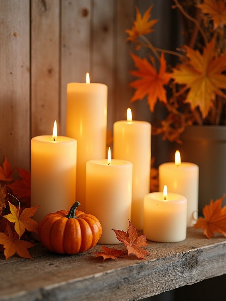 mixed height candle arrangements