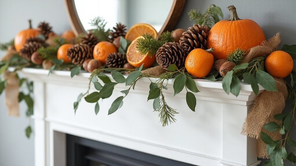 mixed texture fall garland