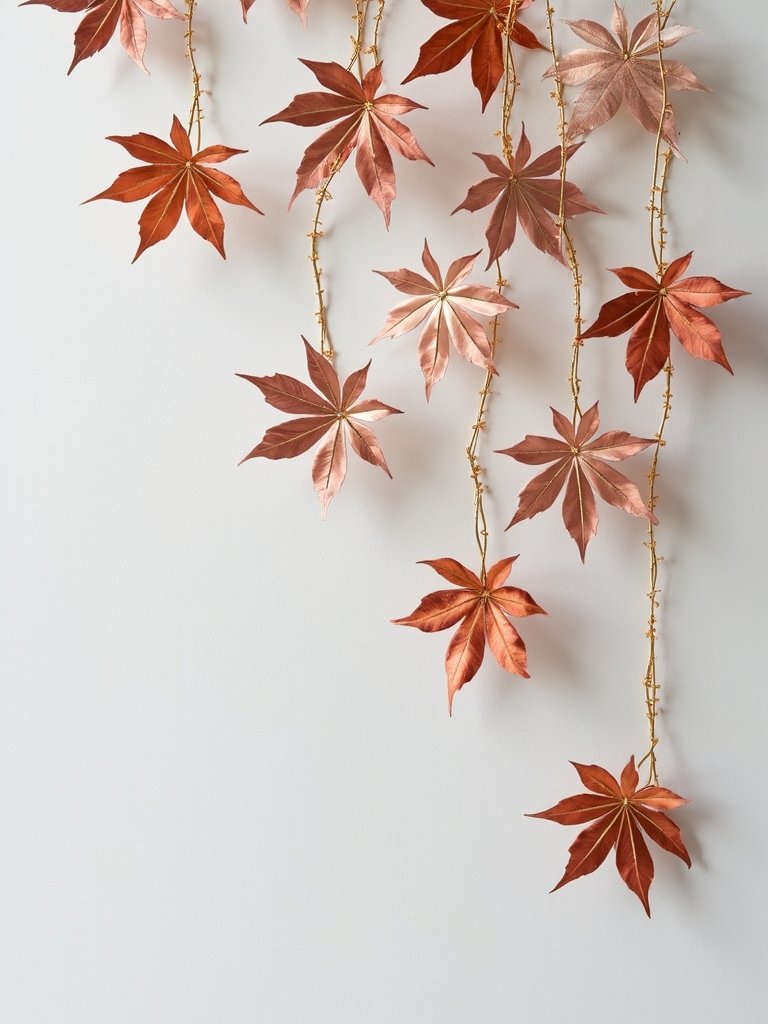 modern geometric leaf garland