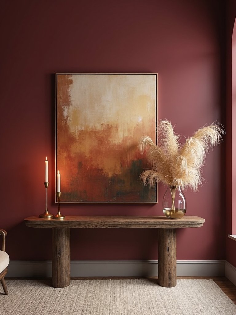 moody autumnal accent walls artwork