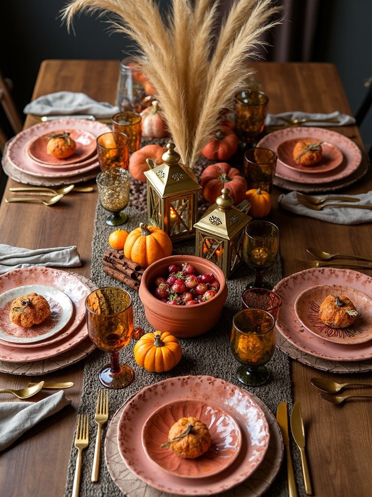 moroccan autumn dining decor