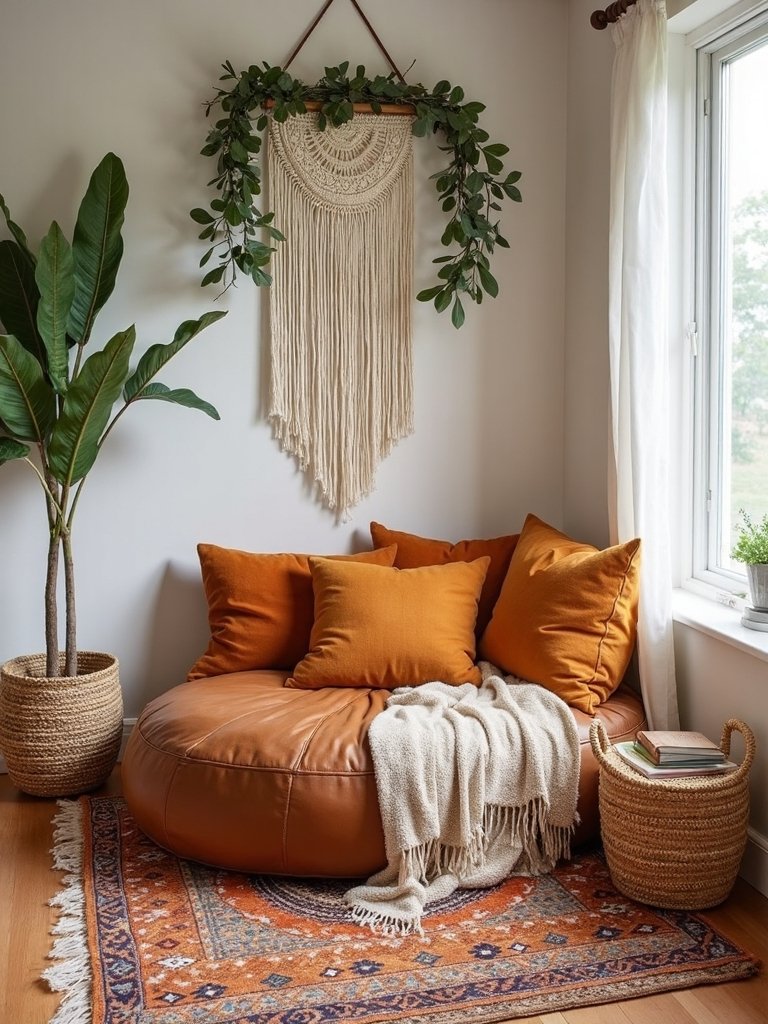 moroccan poufs fall garlands
