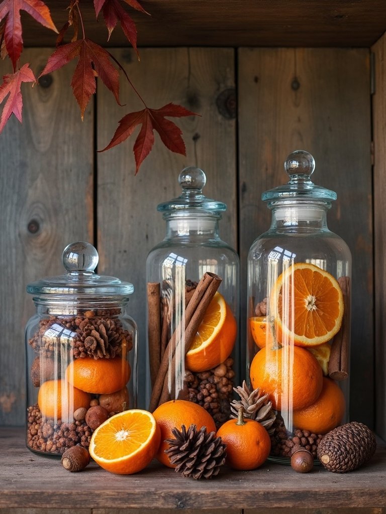 natural elements in jars