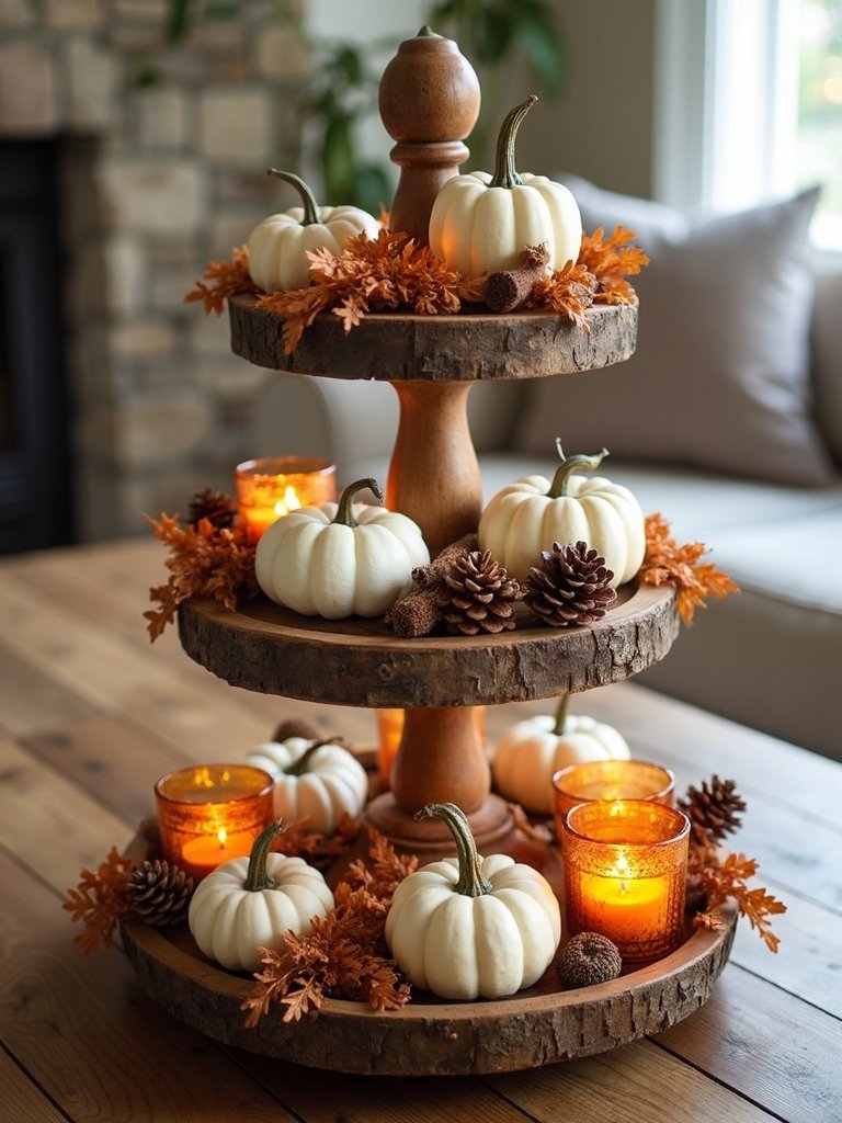 organized seasonal tiered displays
