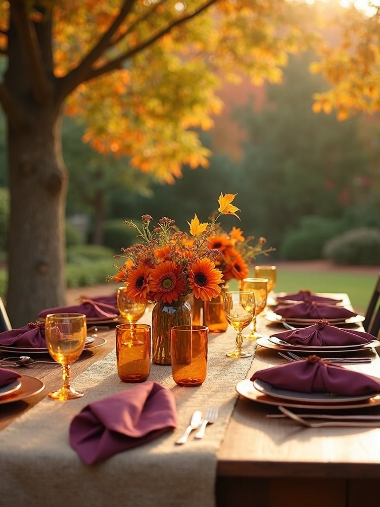 outdoor autumn dining experience