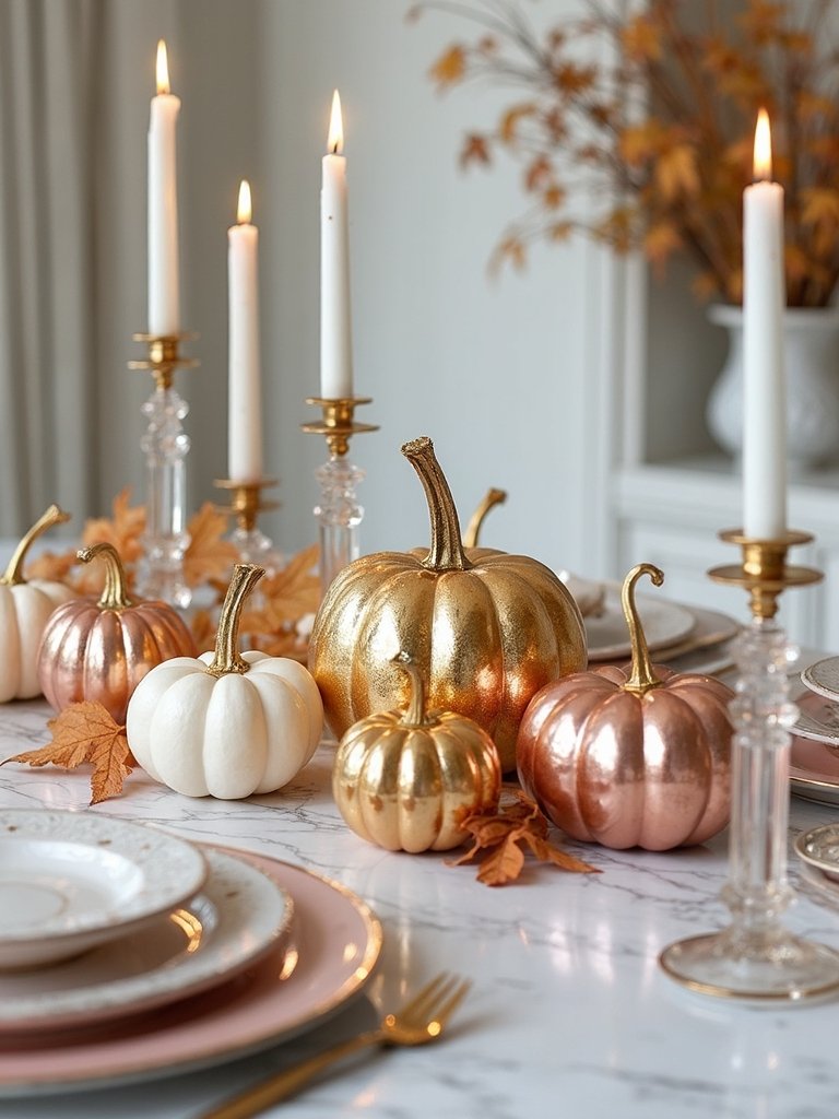 painted pumpkin autumn centerpiece