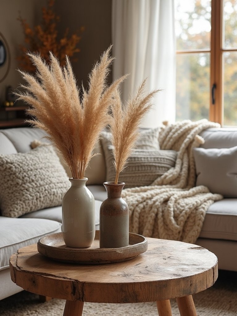 pampas grass autumn centerpiece