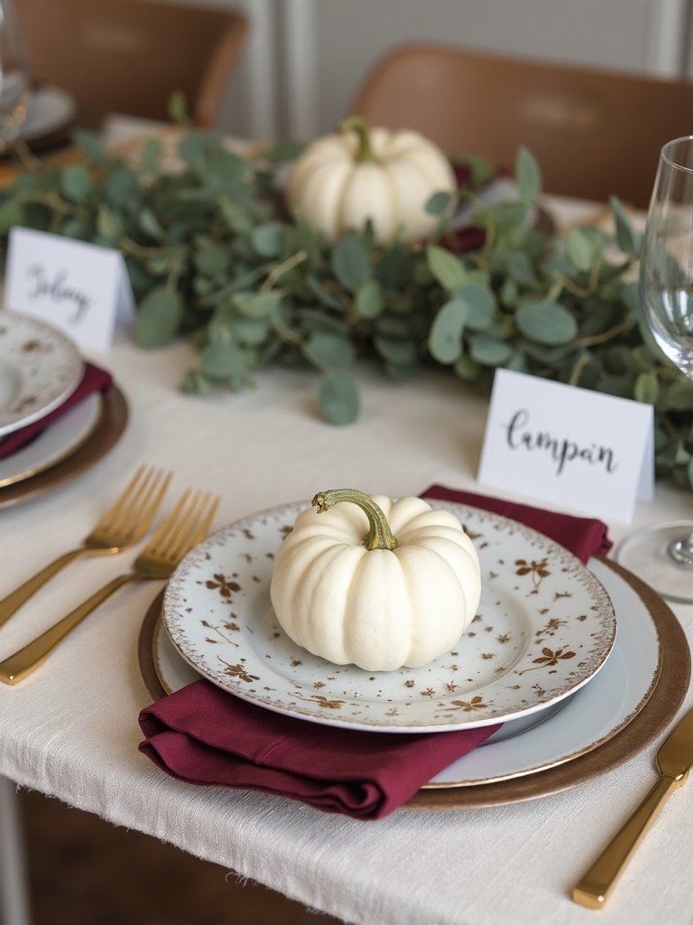 personalized pumpkin place settings