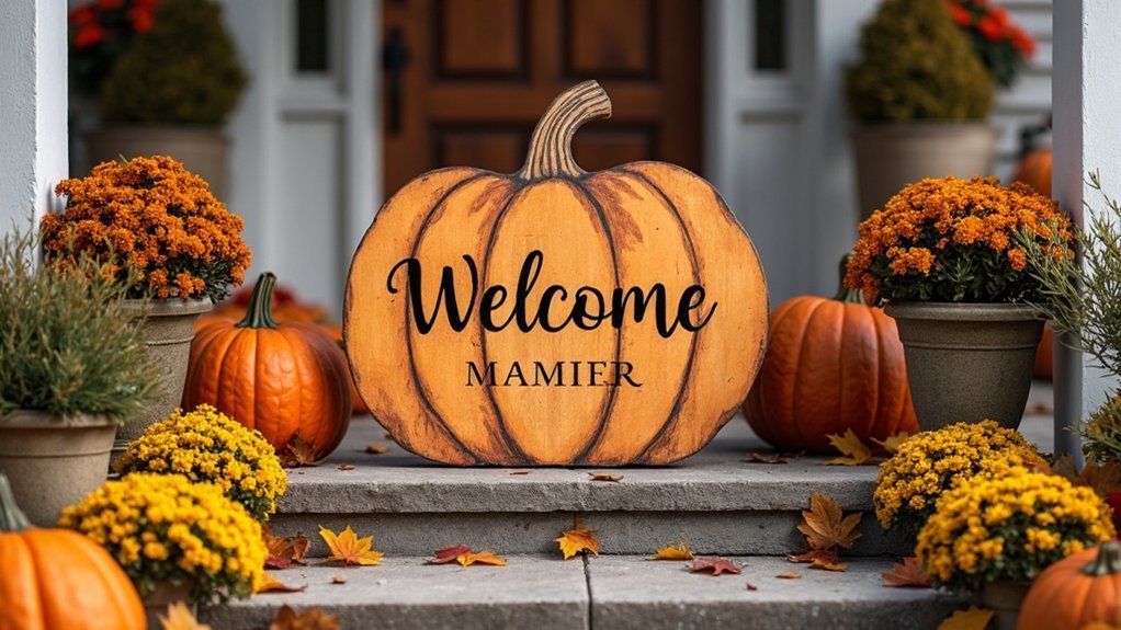 personalized wooden welcome sign