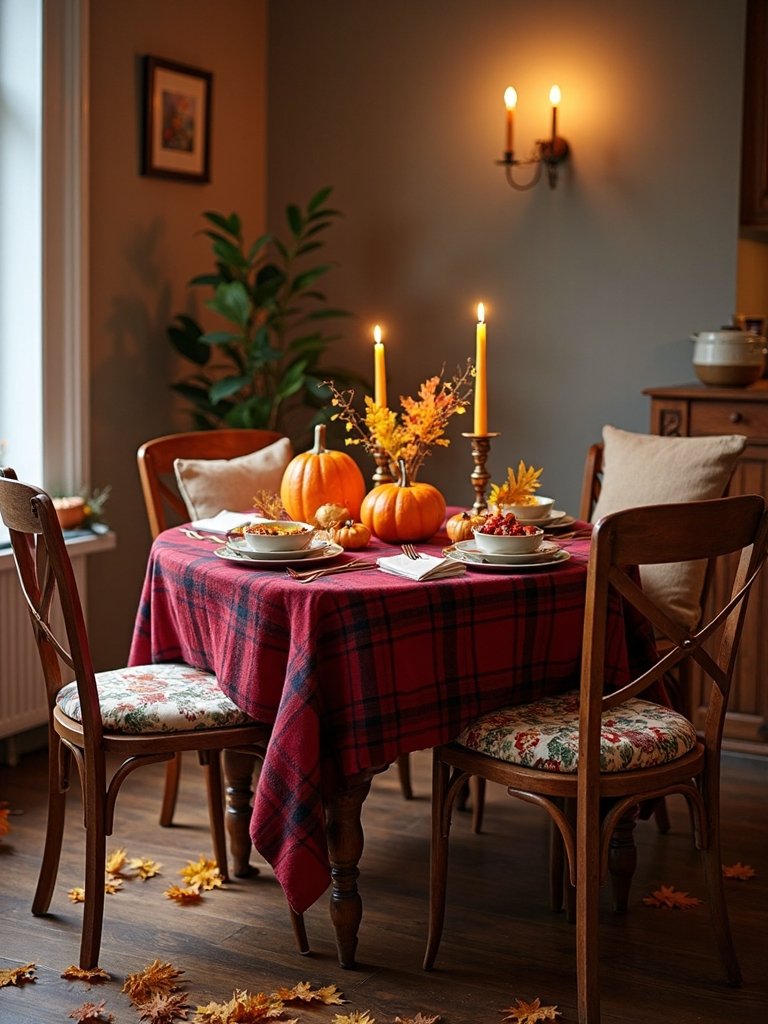 plaid and floral layering