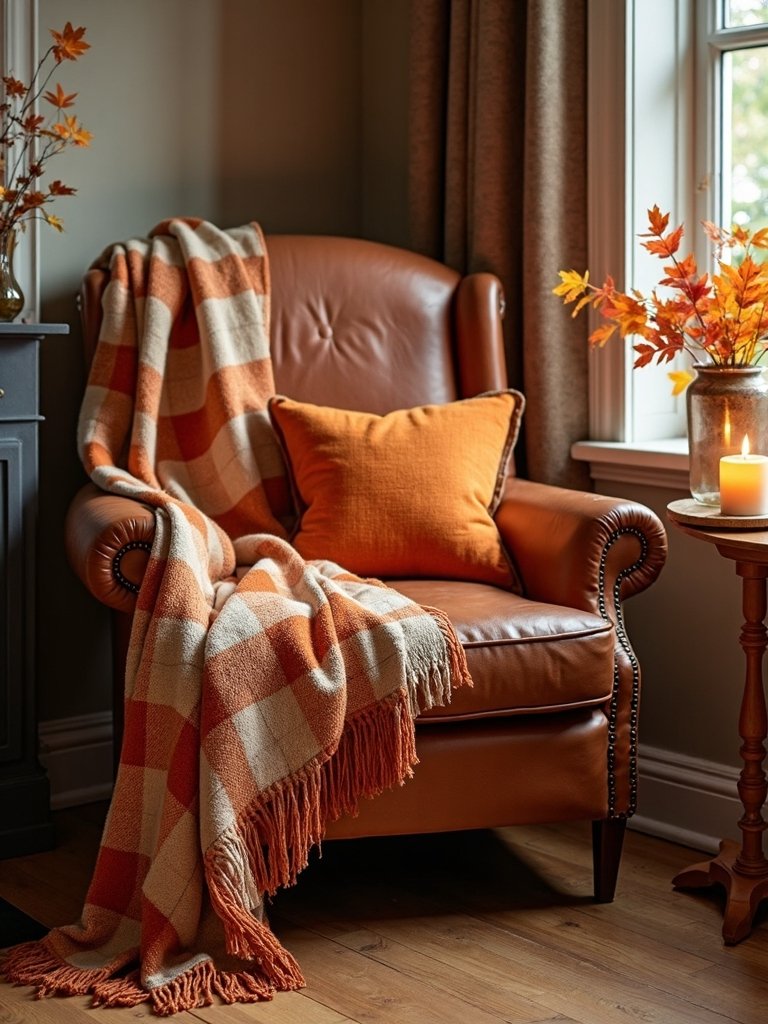 plaid warmth for autumn decor