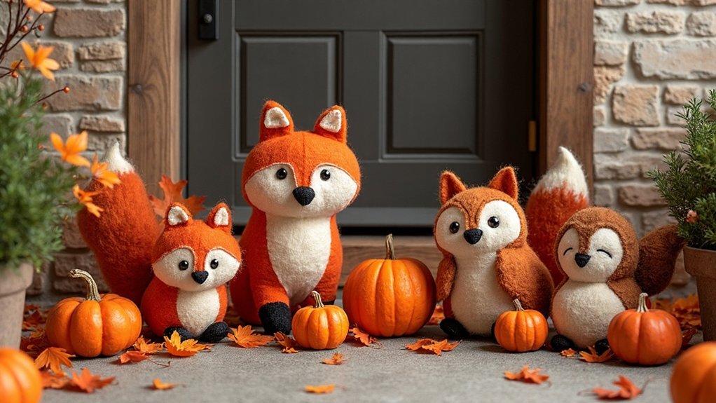 playful autumn door decor