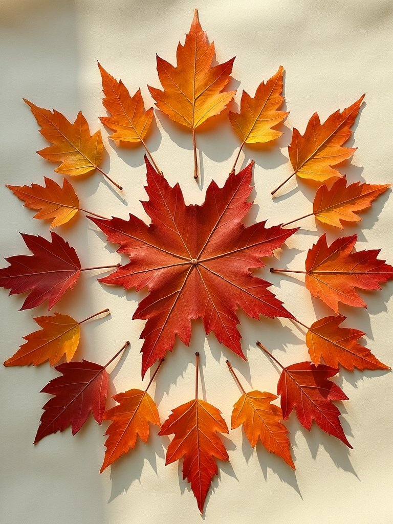 pressed leaf art collages