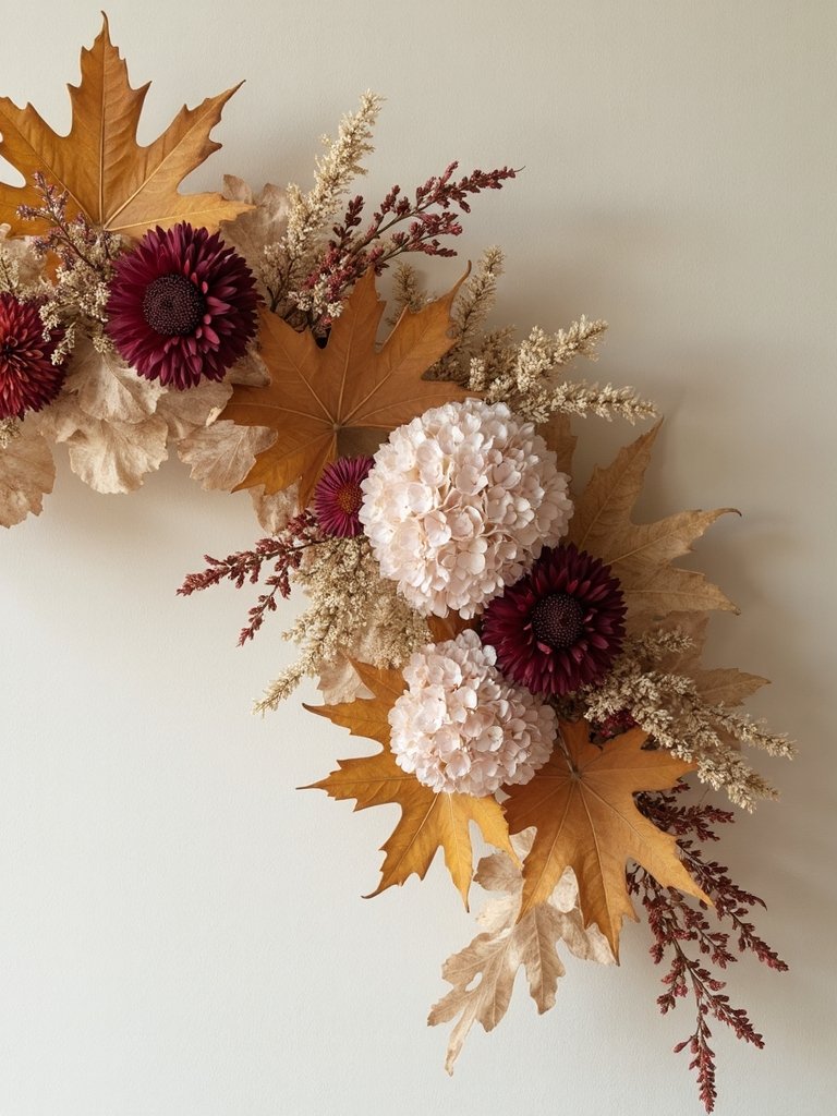 pressed leaves and flowers