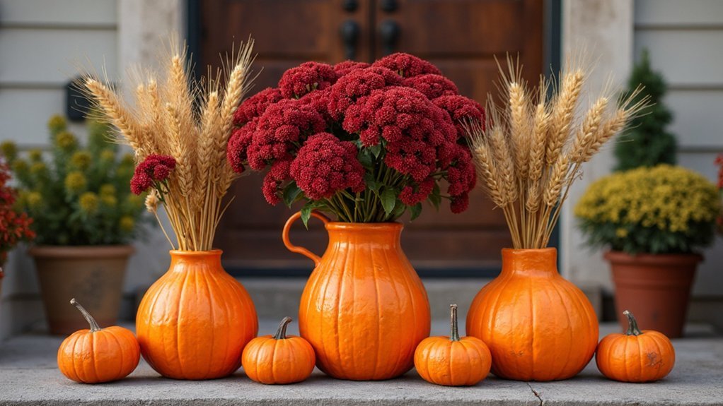 pumpkin vase fall centerpiece
