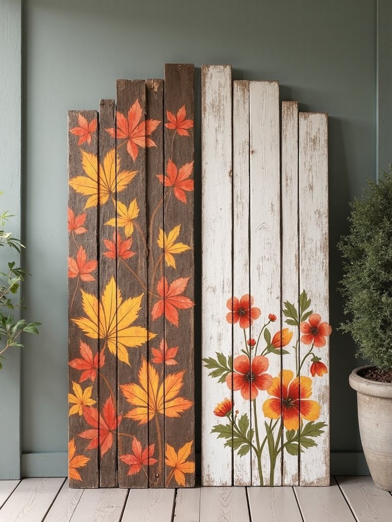 reversible seasonal pallet decor