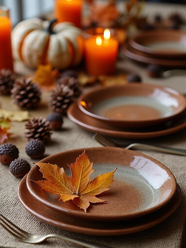 rustic autumn dining decor