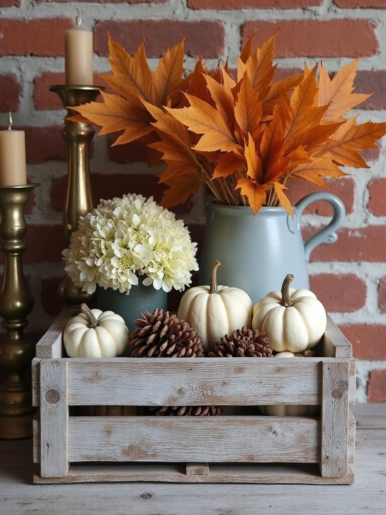 rustic autumn display ideas
