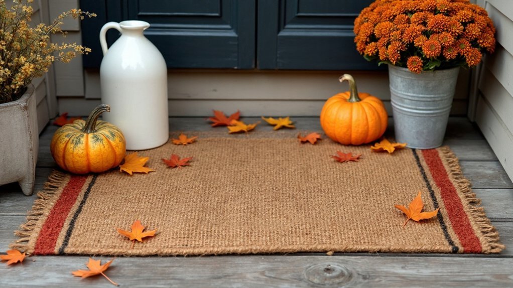 rustic autumn doormats charm