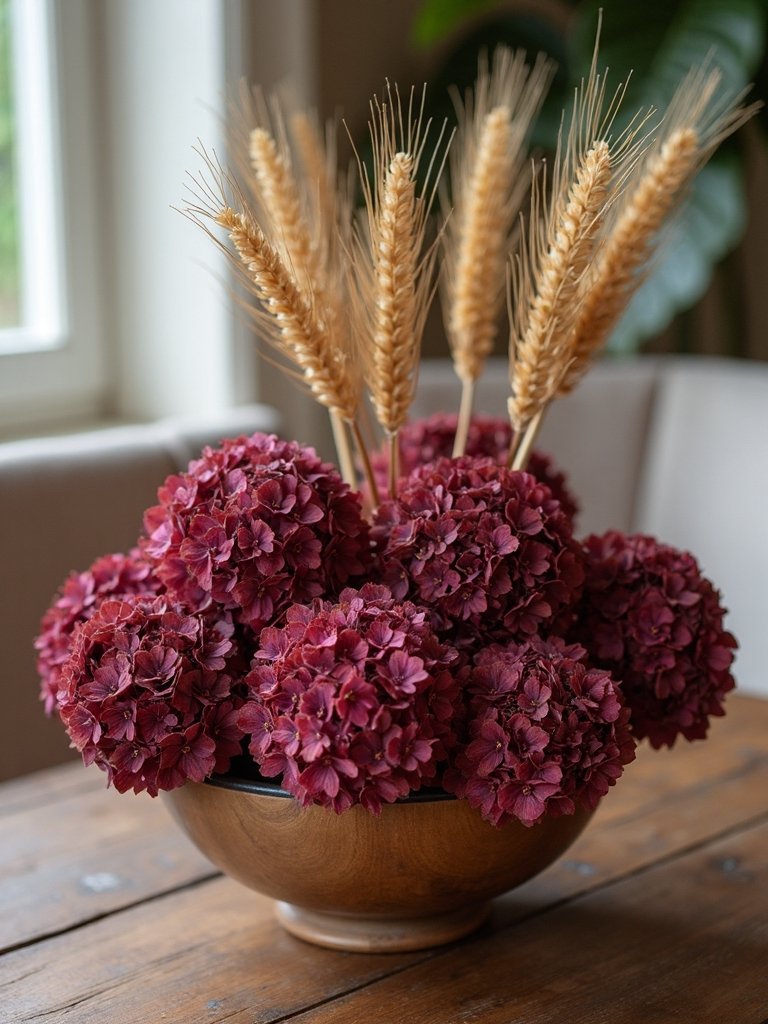 rustic autumn floral arrangement