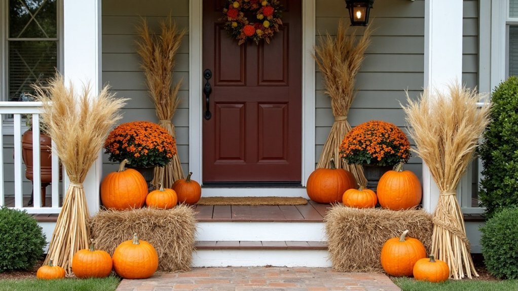rustic autumn porch decor