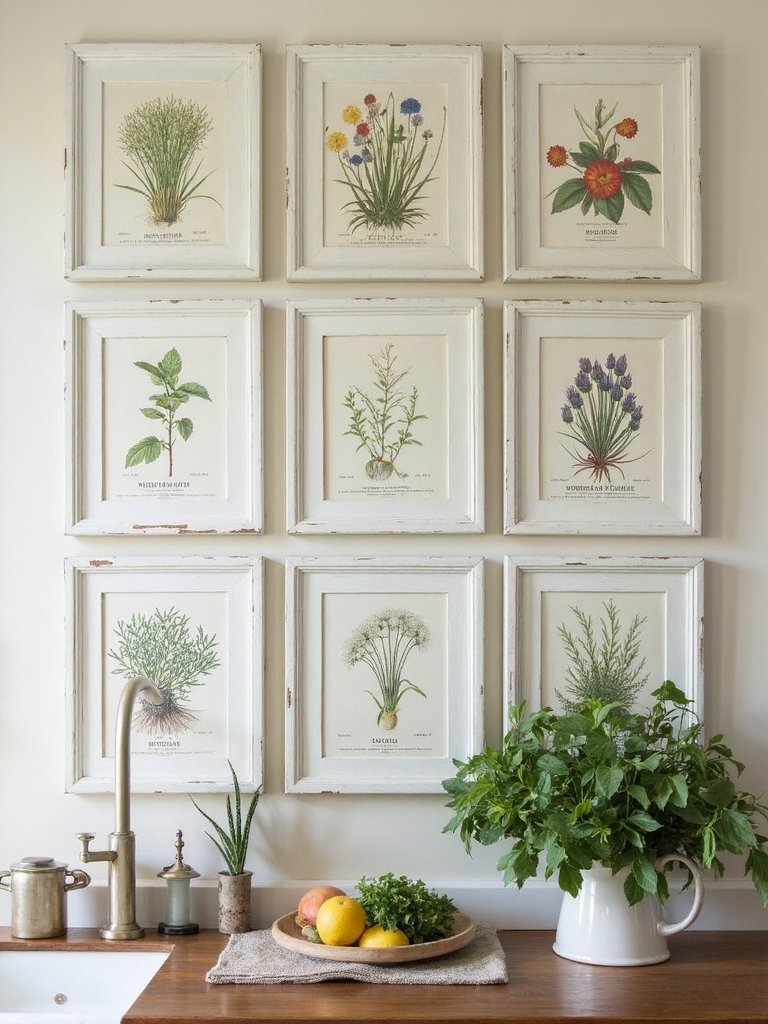 rustic botanical wall art galleries