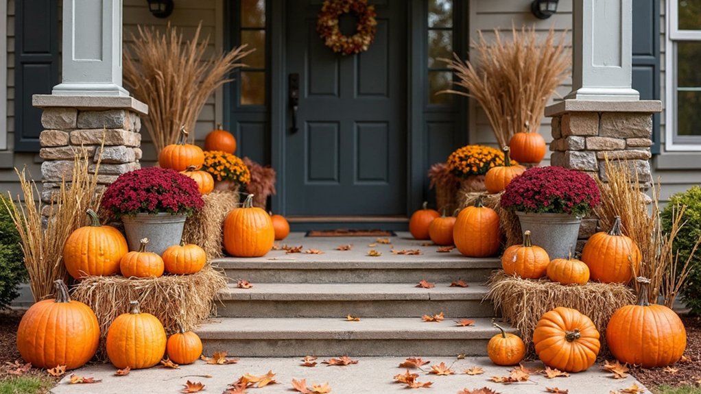 rustic charm with hay bales