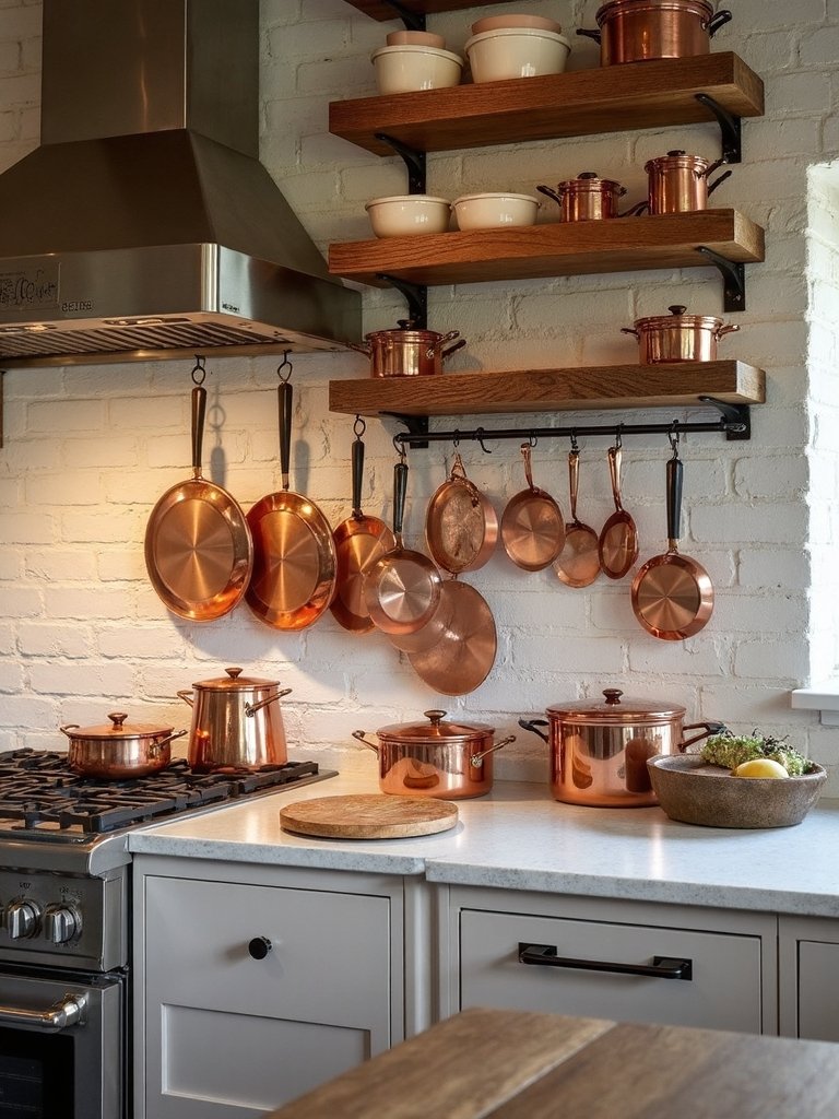 rustic copper pot wall art