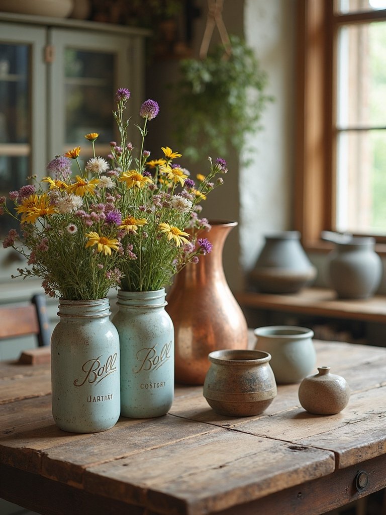 rustic elegant natural farmhouse centerpiece
