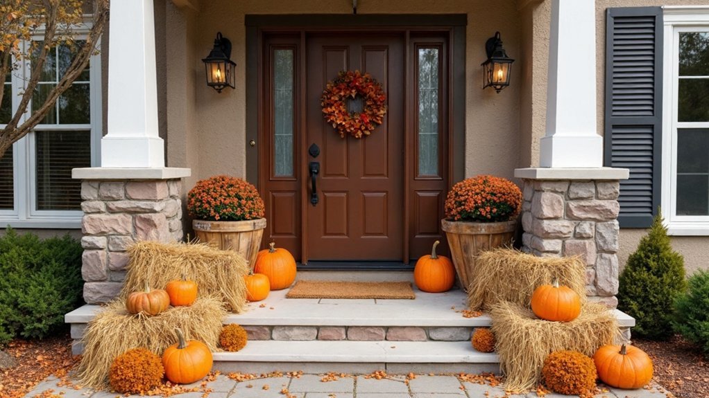 rustic fall porch decor
