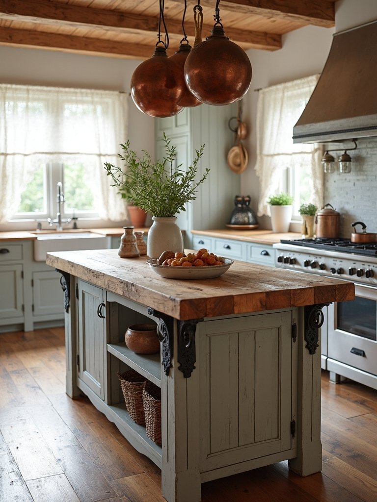rustic farmhouse kitchen centerpiece