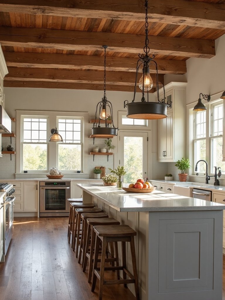 rustic farmhouse lighting charm