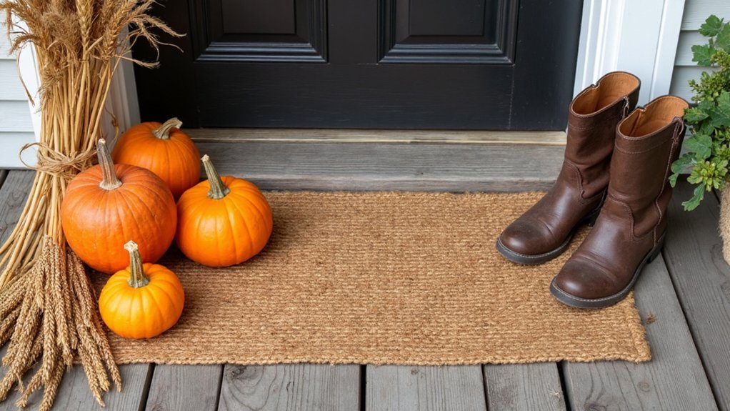 rustic harvest themed doormats