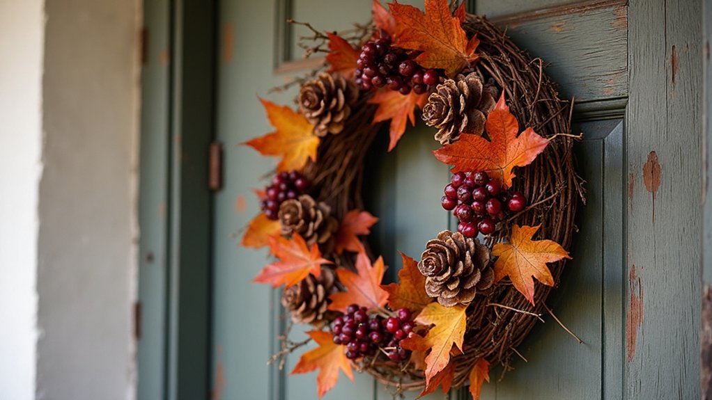 rustic seasonal wreath decor