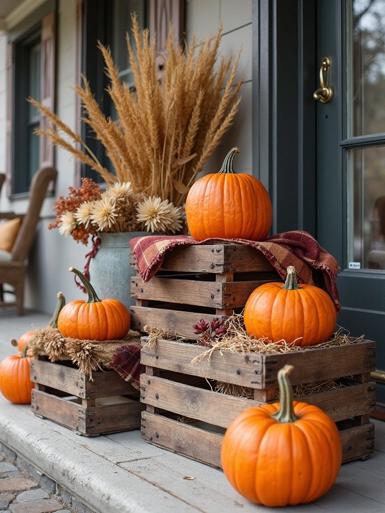 rustic vintage wooden crates