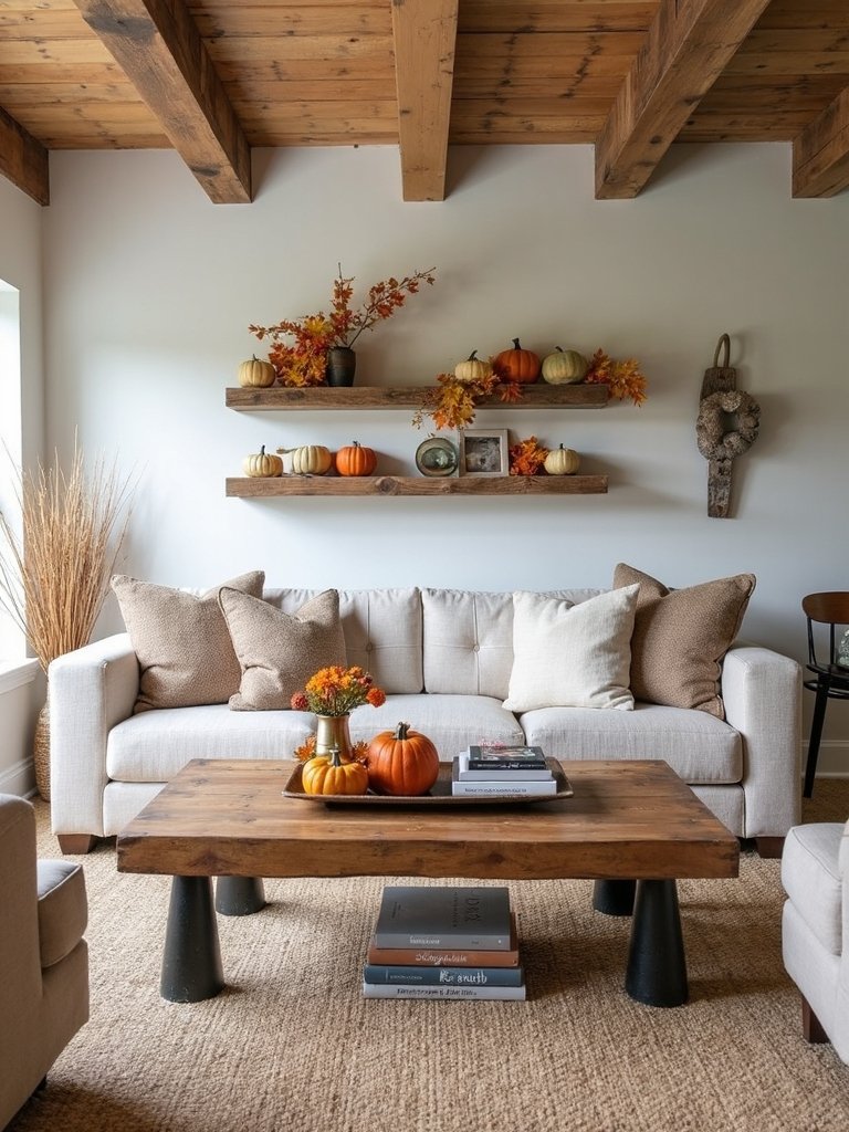 rustic wood autumn decor