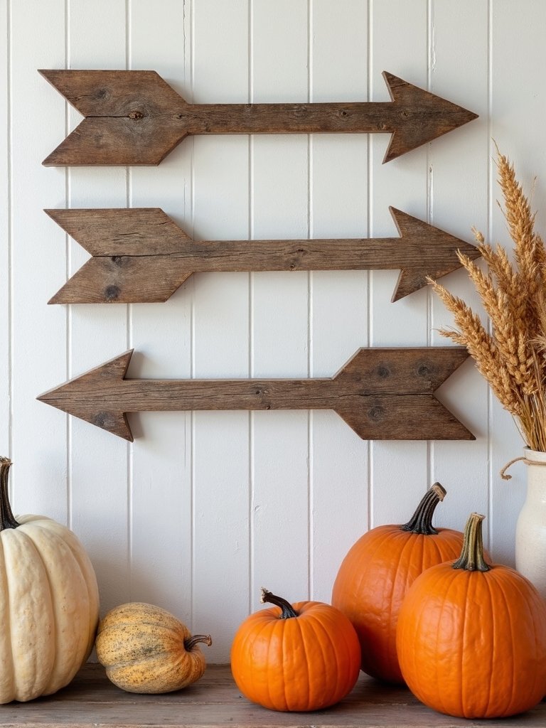 scrap wood directional signs