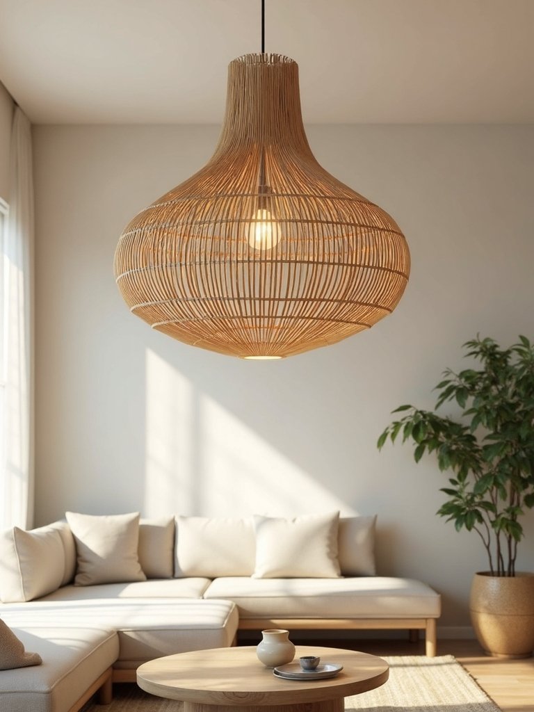sculptural natural tone lamps