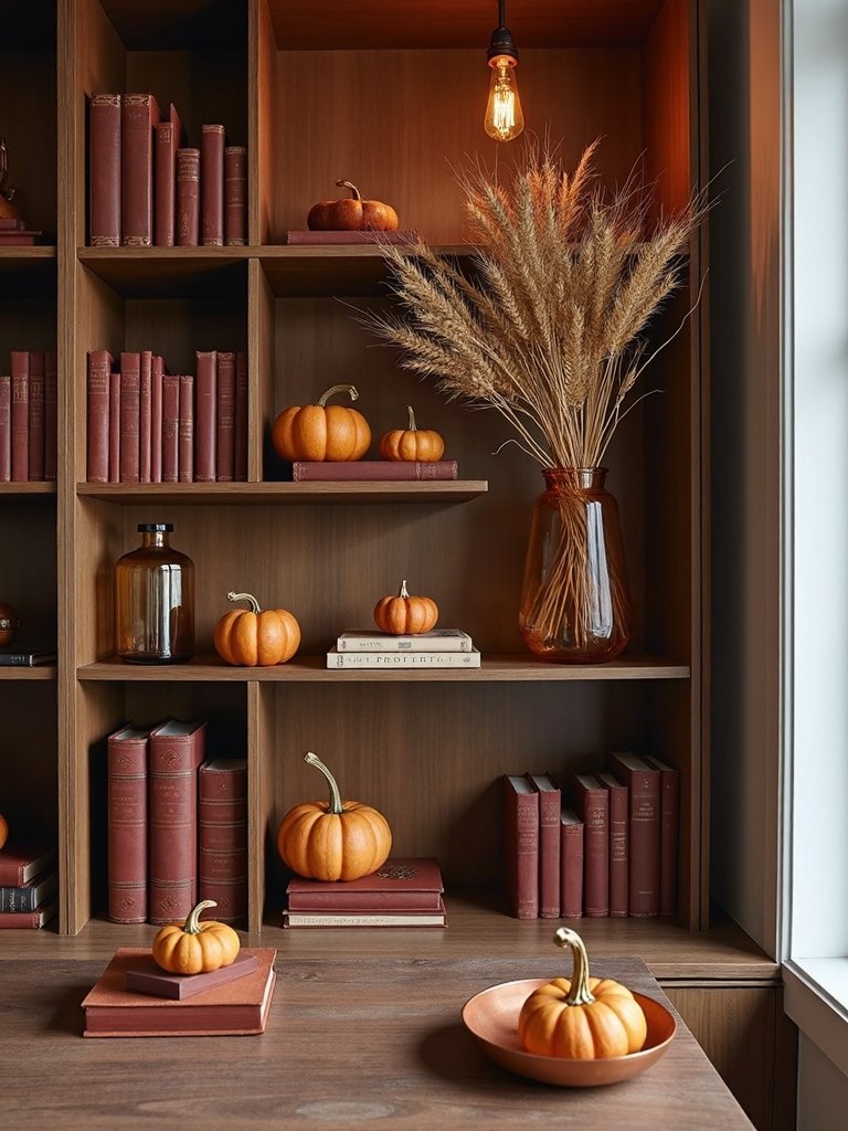 seasonal bookshelf styling ideas