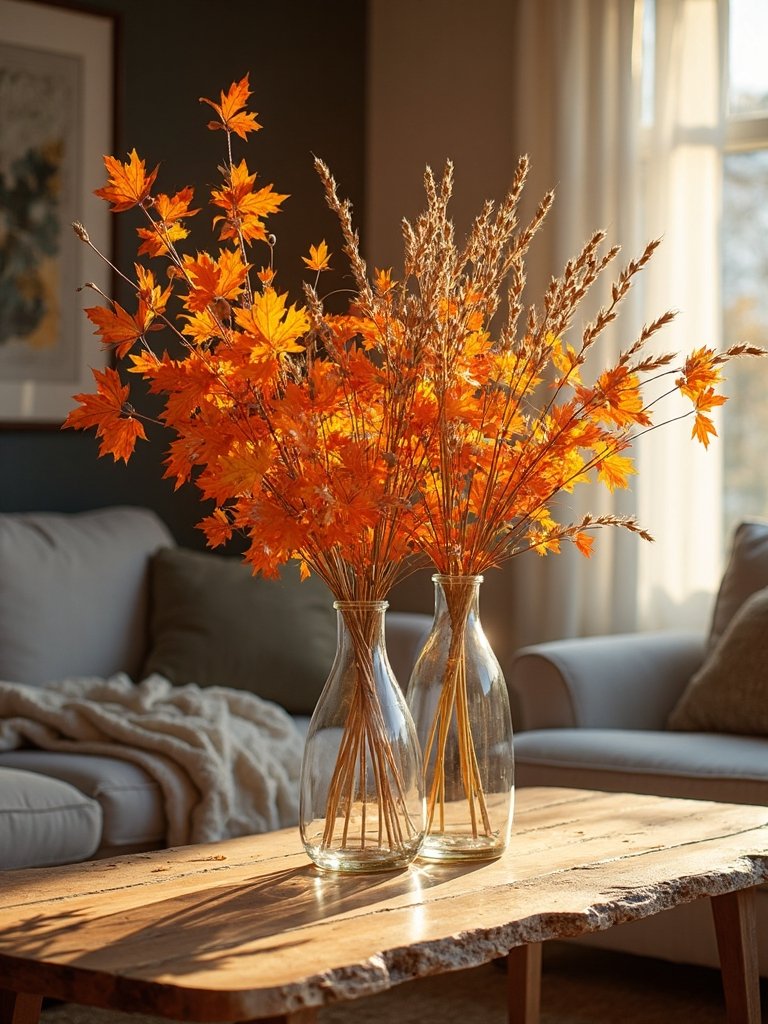 seasonal branches and foliage