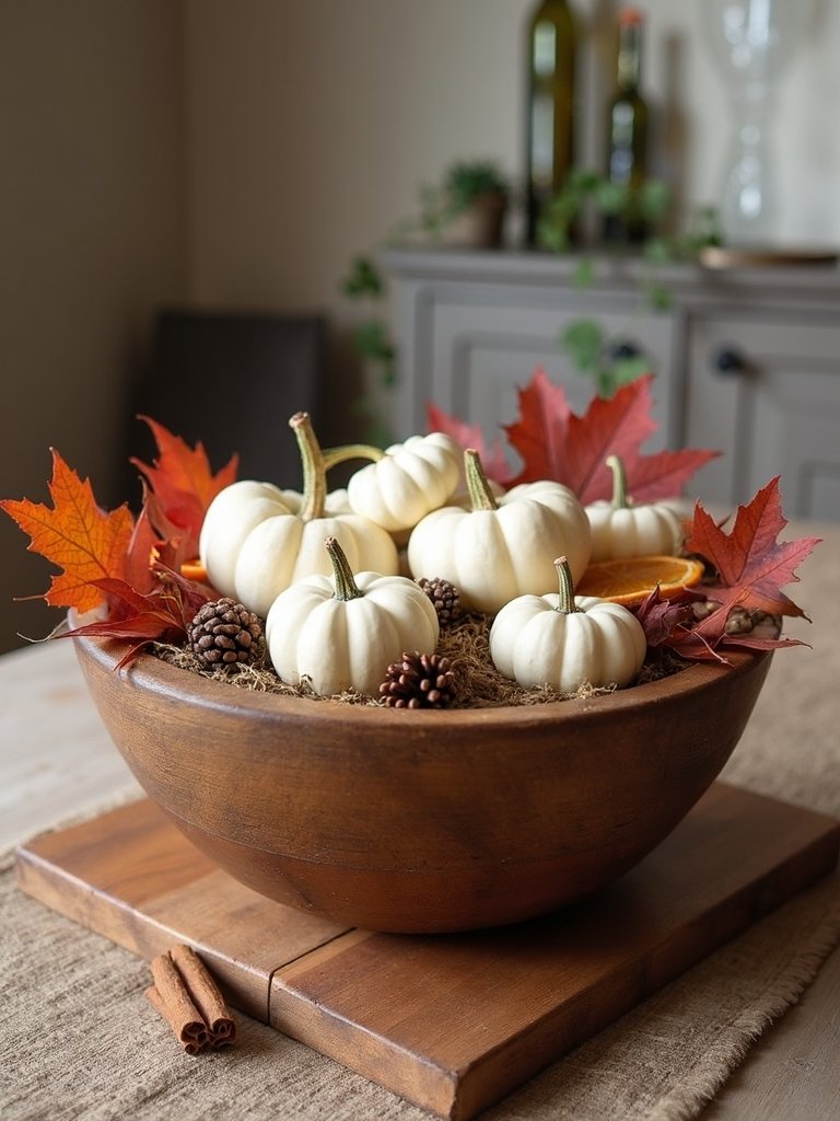 seasonal dough bowl centerpiece