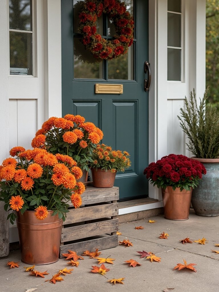 seasonal flowers rustic arrangement